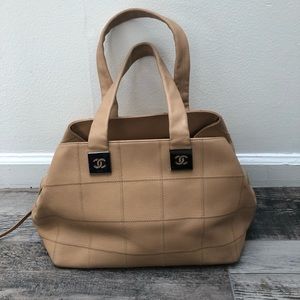 Camel stitched CHANEL shoulder bag AUTHENTIC